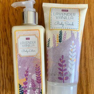 Cru De Provence CDP Lavender Vanilla Spa Gift Body Lotion and Scrub Set